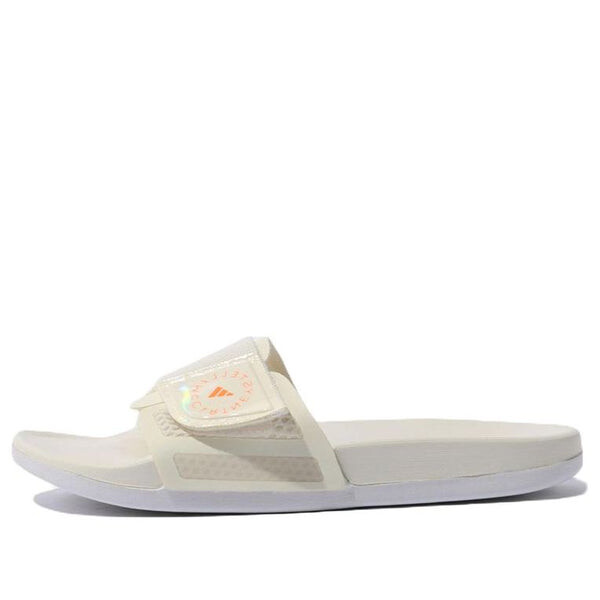 Тапочки stella mccartney x slide 'off white signal orange' Adidas, бежевый