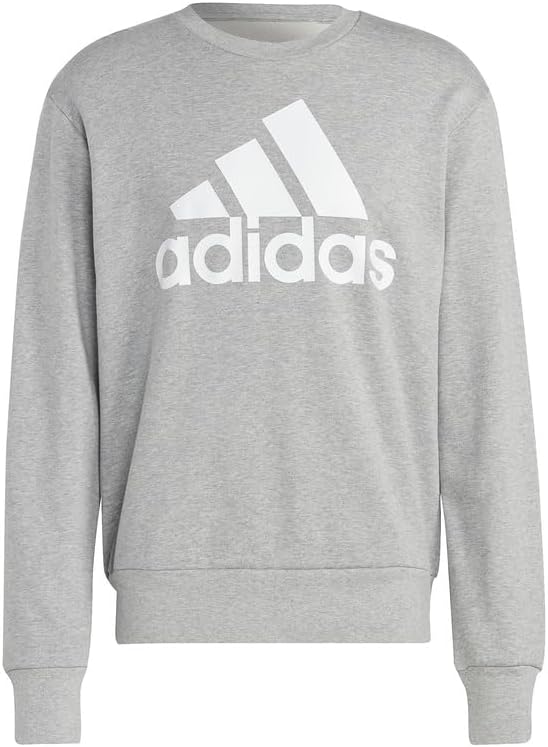 

Мужская толстовка adidas ECR07 Sweat Essentials из французского махрового трикотажа с большим логотипом, серый