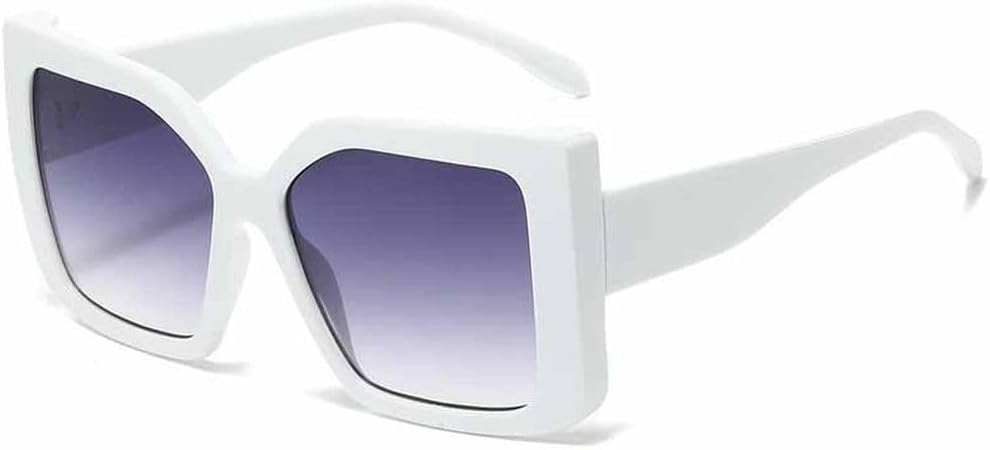 

Винтажные солнцезащитные очки большого размера с градиентным переходом цвета для женщин, роскошная двухцветная оправа, солнцезащитные очки UV400 для мужчин, стильные солнцезащитные очки TKKTLLT, White Gradient Gray