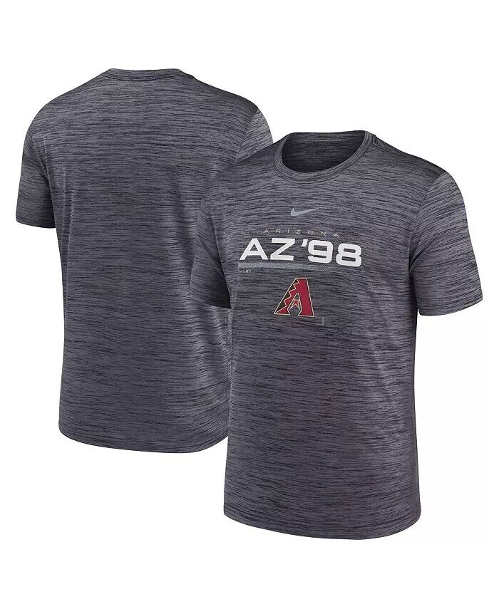 

Мужская черная футболка Arizona Diamondbacks Wordmark Velocity Performance Nike