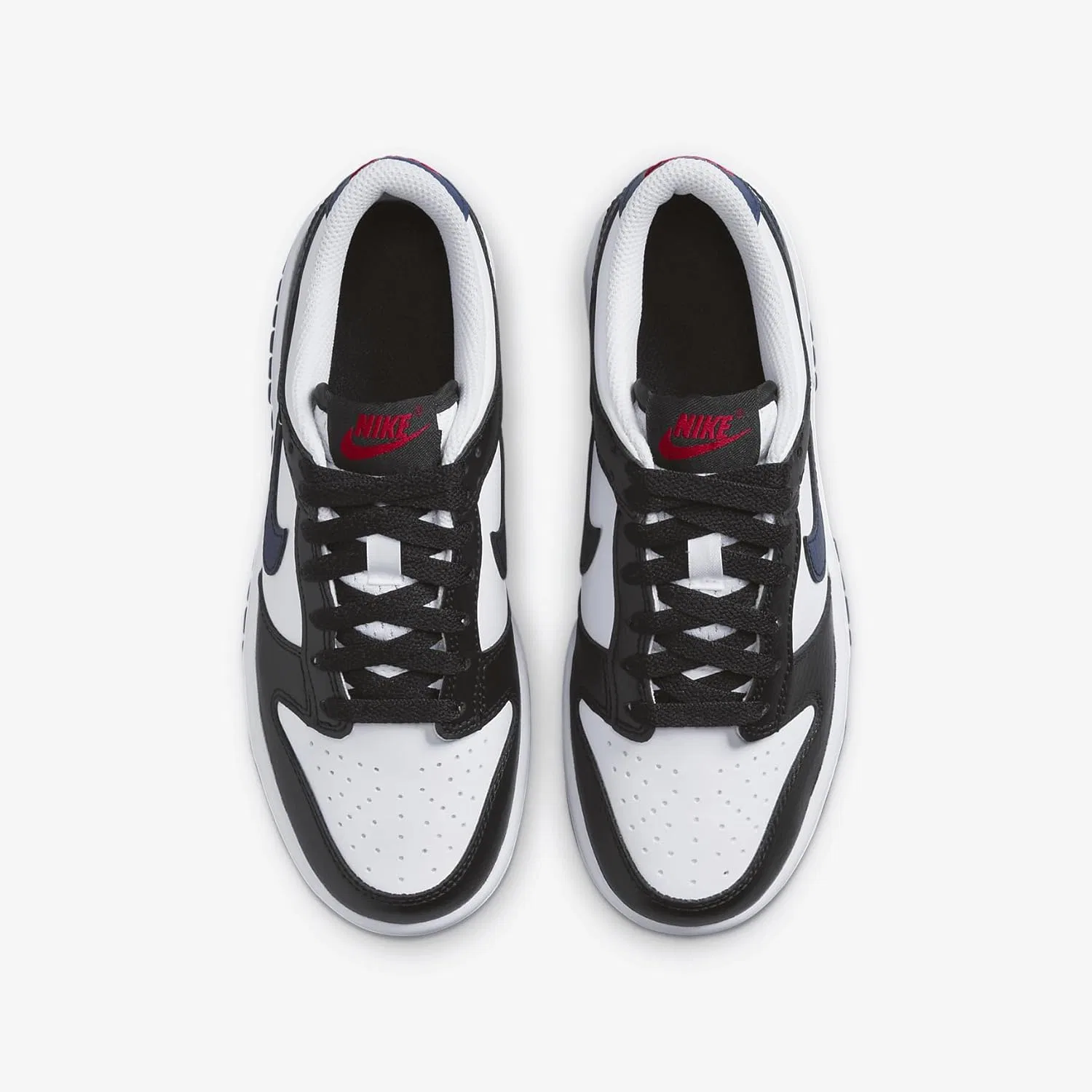 Кроссовки детские Nike Dunk Low, Black/White/University Red/Midnight Navy — фото 4