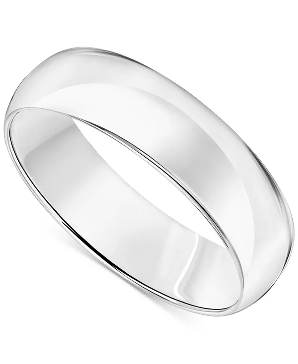 

Мужское полированное обручальное кольцо комфортной посадки из платины Macy'S, platinum