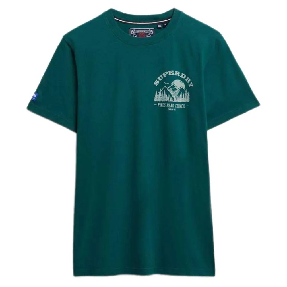 

Футболка с коротким рукавом Superdry Lo-Fi Outdoors, зеленый