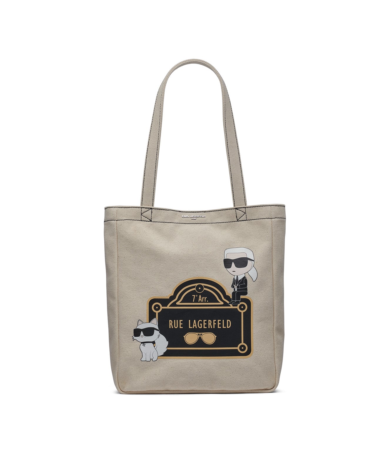 

Сумка-тоут cannes whimsy north/south KARL LAGERFELD PARIS, натуральный/черный