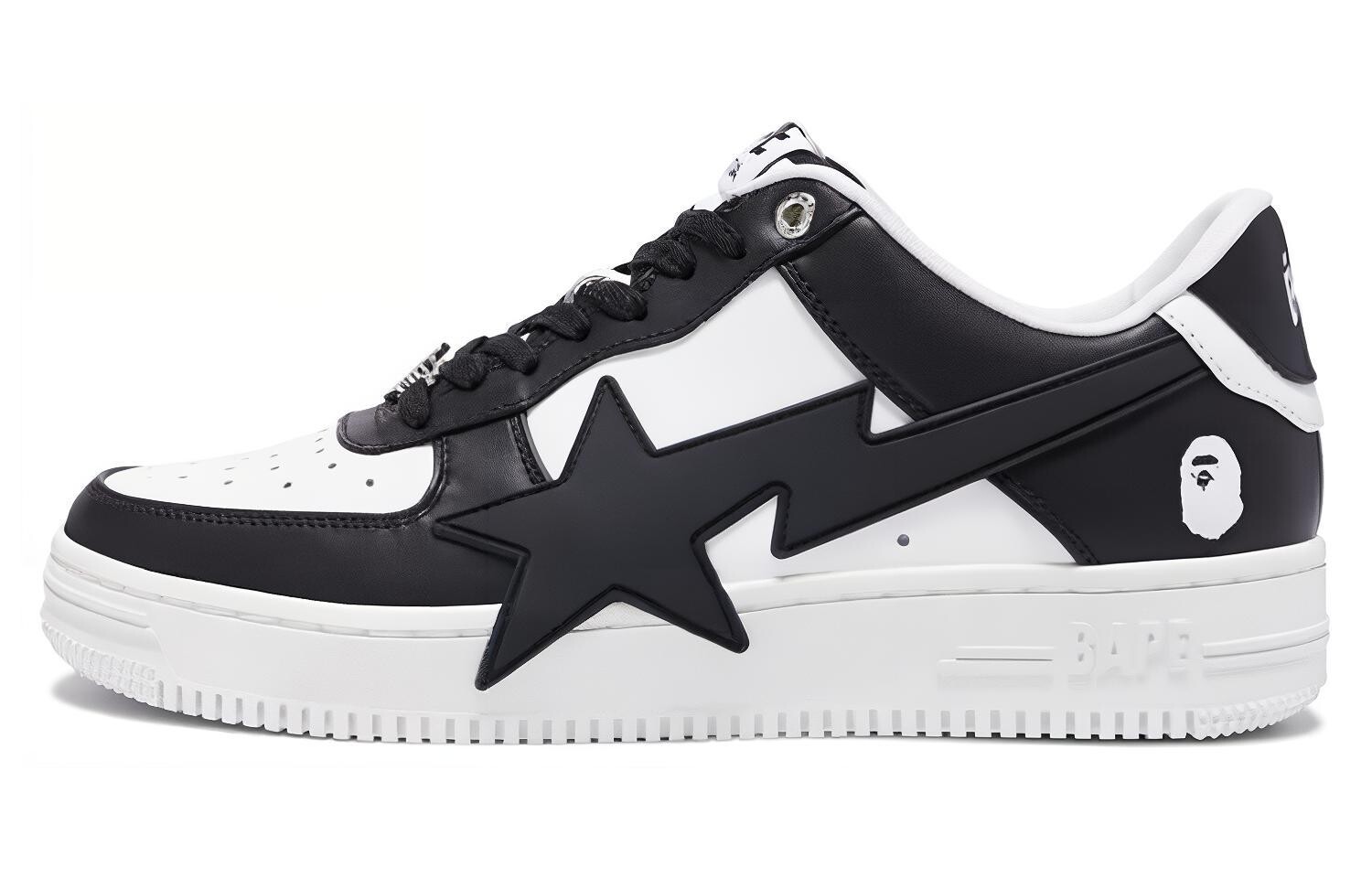 

Кроссовки BAPE BLACK Skateboarding Shoes Men Low-top White/Black, белый/черный
