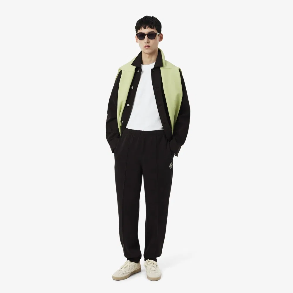 Мужская футболка Lacoste с графикой теннисного корта, белый — фото 4