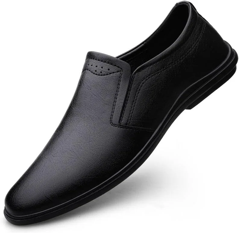 Лоферы мужские, кожаные, Round Toe, Black SayfuR