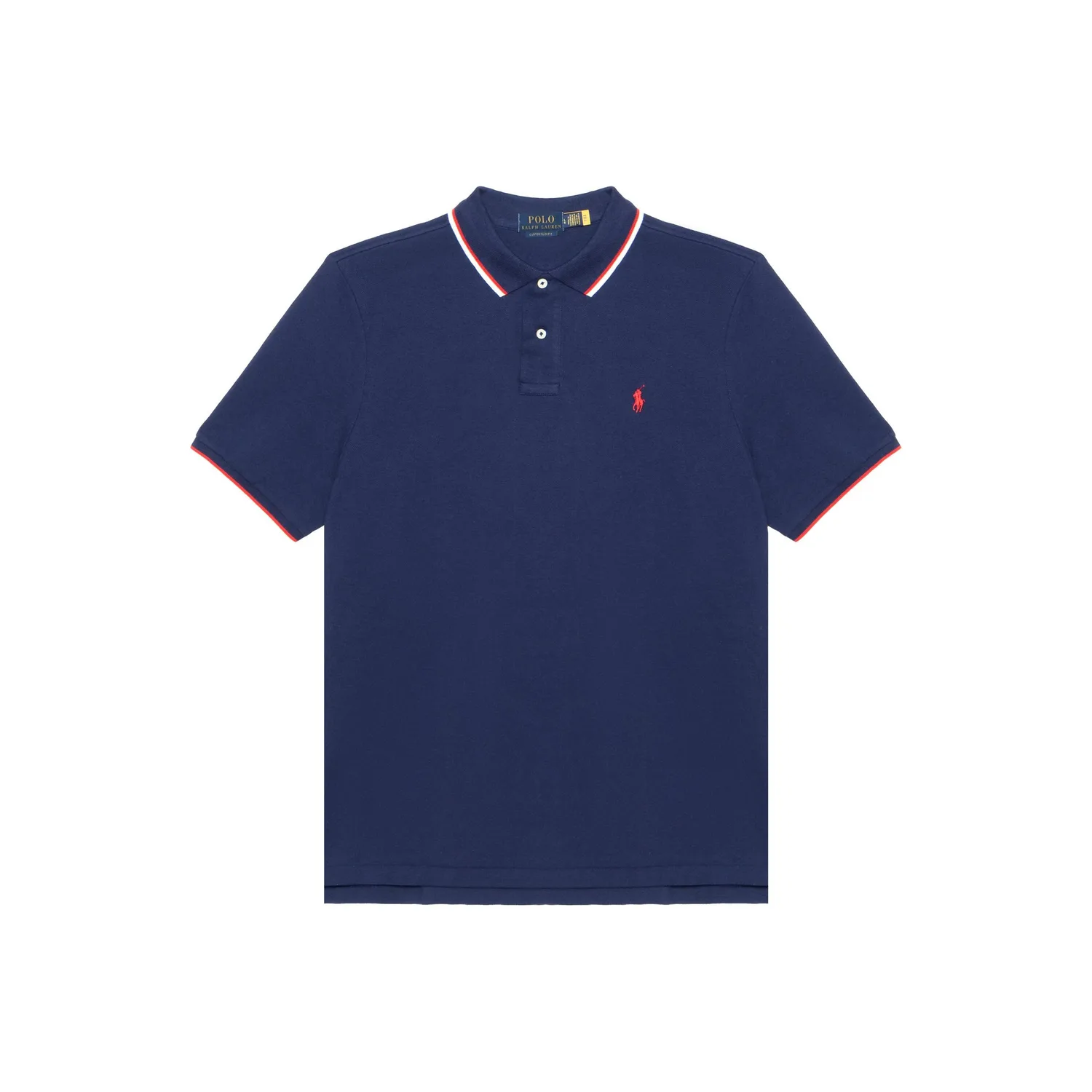 Поло с коротким рукавом и вышитым пони Polo Ralph Lauren, синий