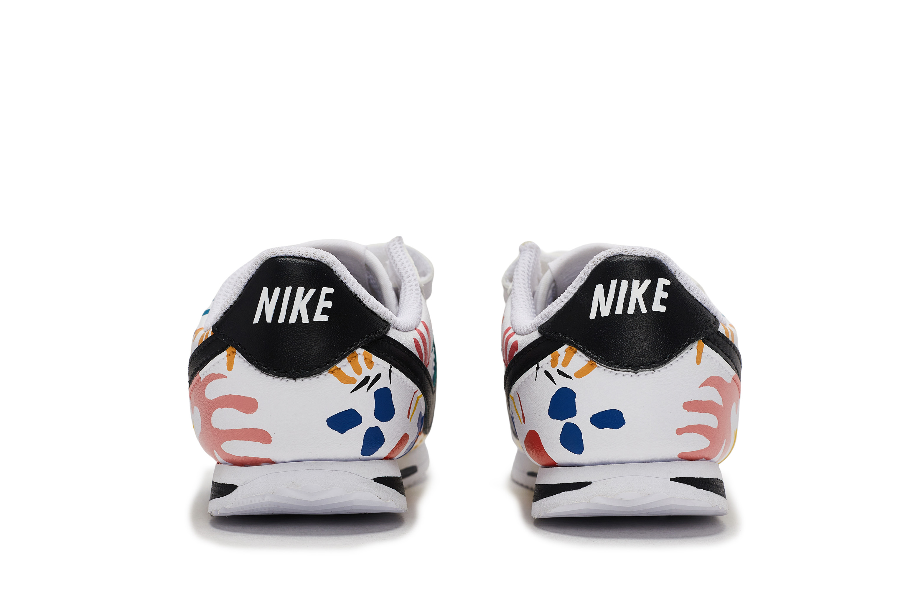 Кроссовки Cortez Basic SL противоскользящие износостойкие низкие для малышей Nike, черный/белый/синий/зеленый/желтый — фото 4