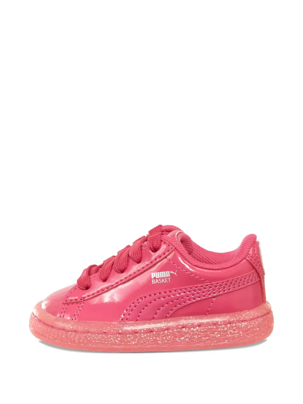 Кроссовки с лакированной подошвой в виде корзины Puma Kids, розовый