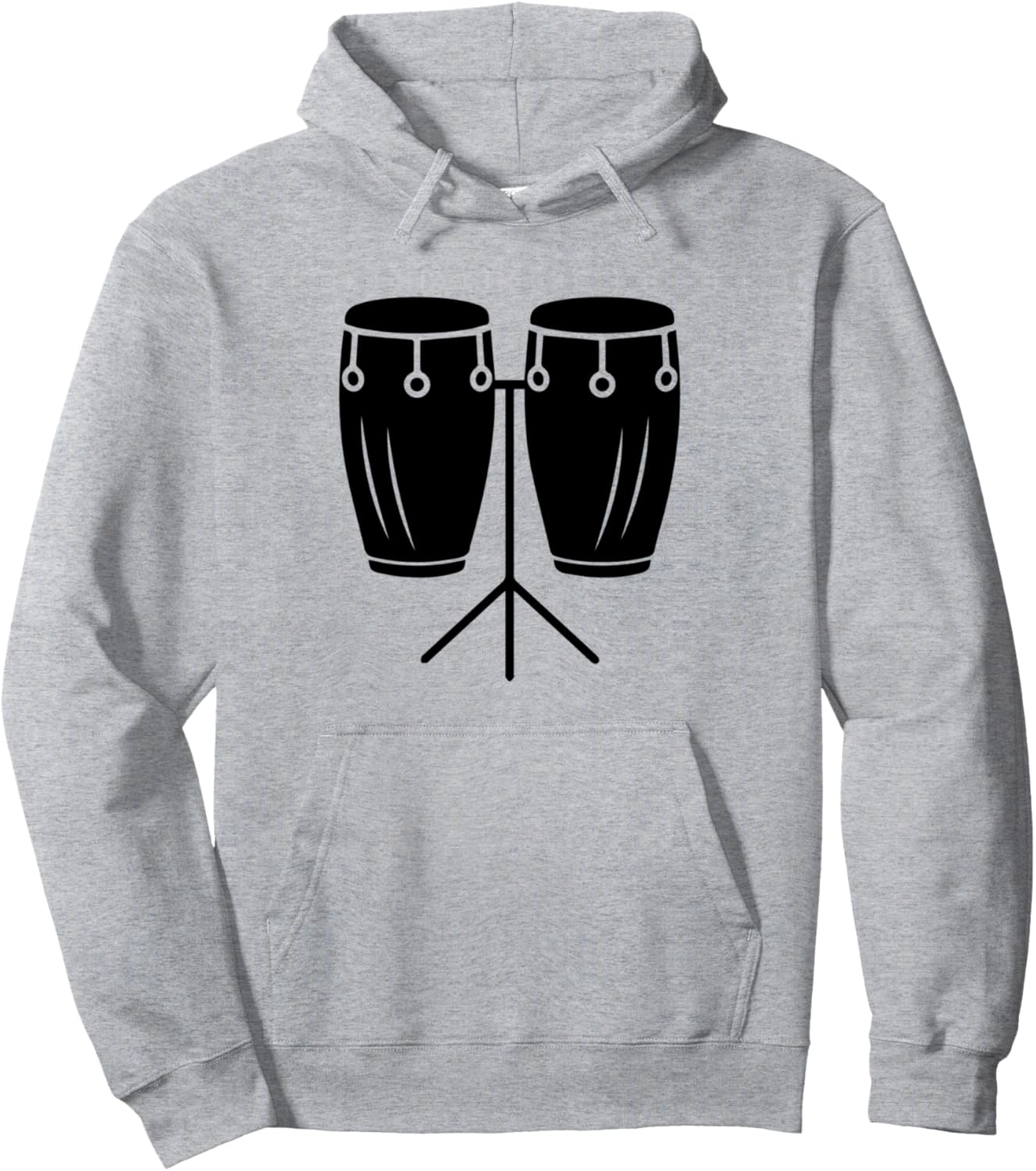 

Худи с изображением конга-барабана Conga Drums, серый