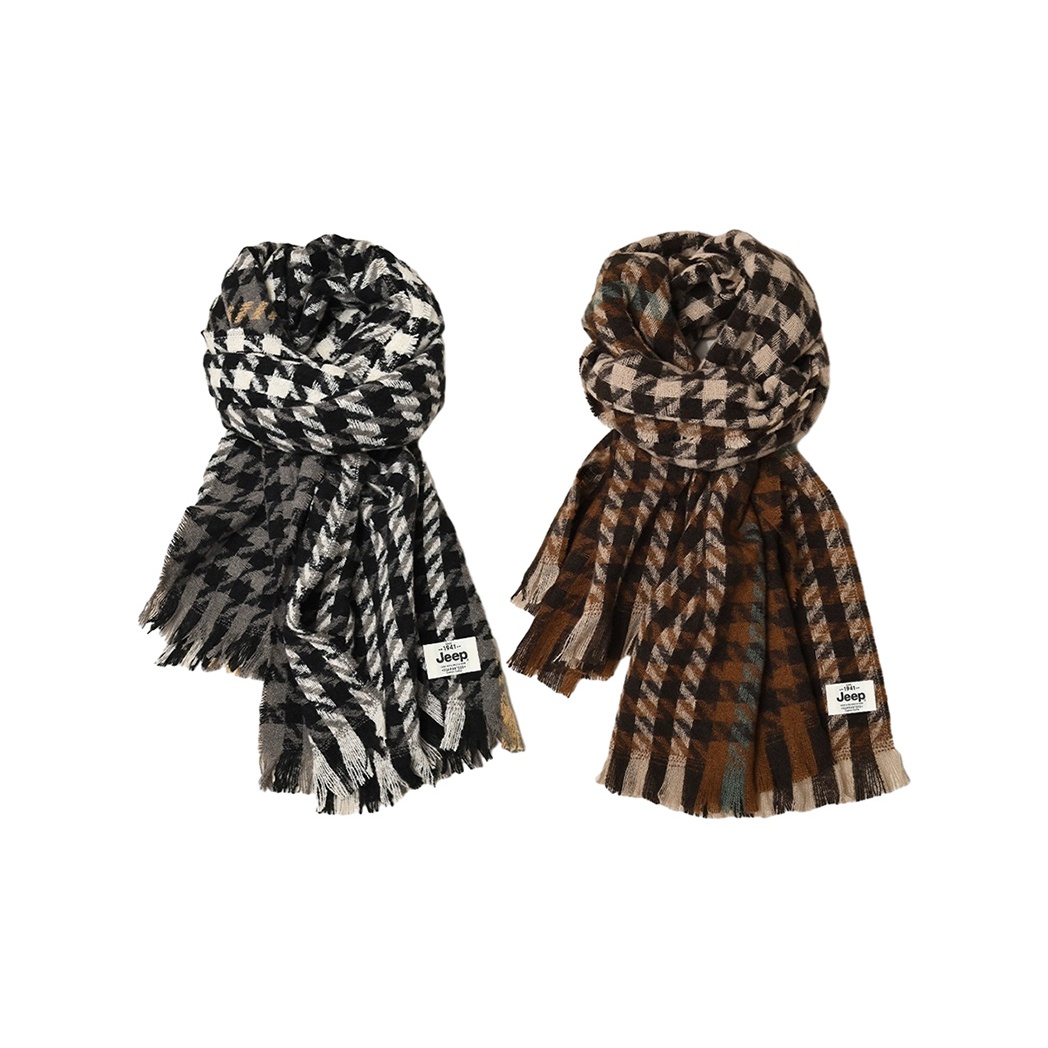 

Jeep Вязаный шарф унисекс, 2 Pack (Black+Caramel)