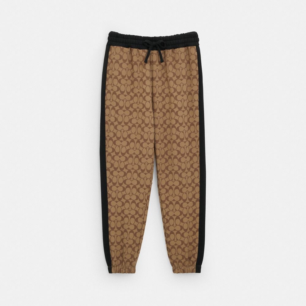 

Спортивные брюки COACH Signature Sweatpants, цвет Khaki Signature