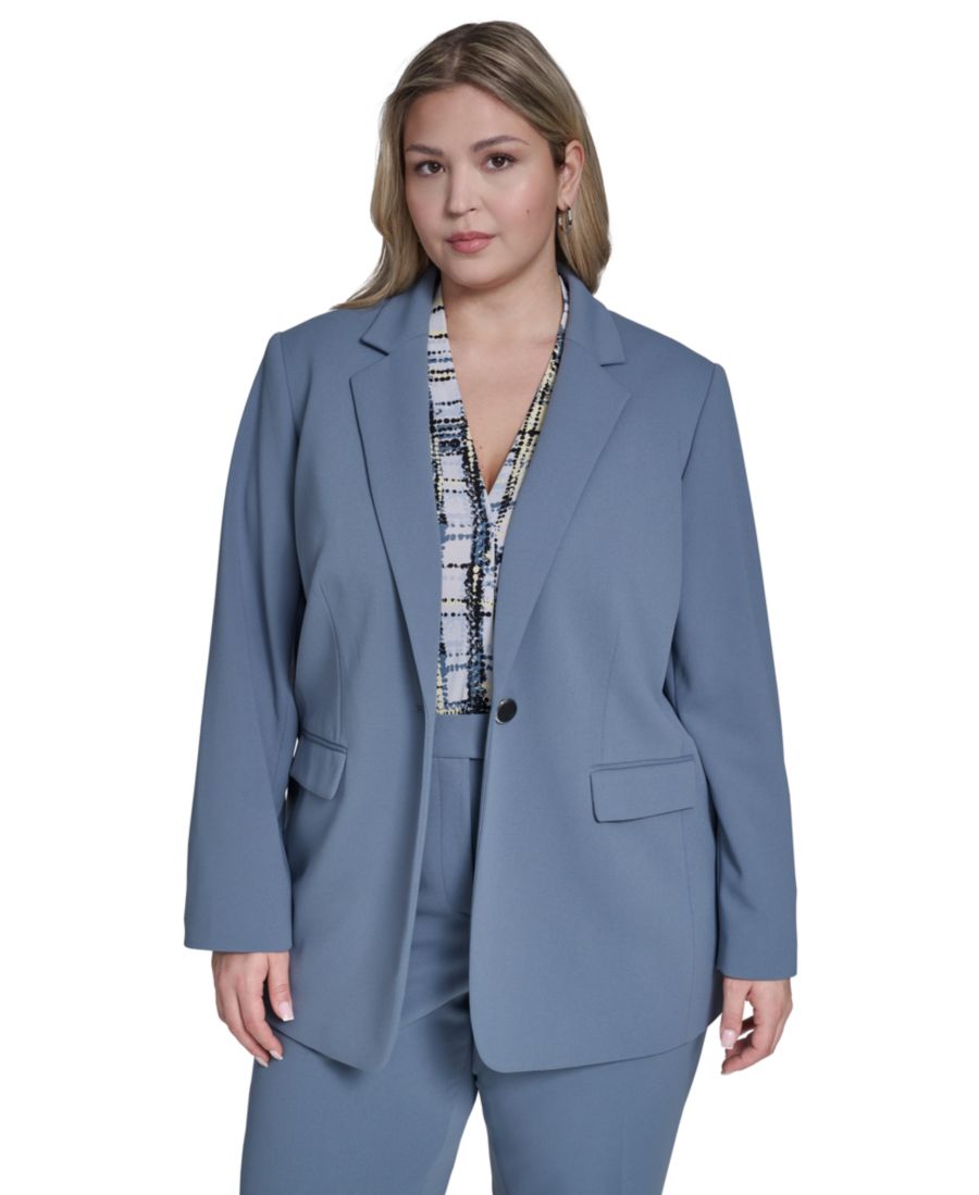 

Куртка-бомбер большого размера из крепа с воротником-стойкой Calvin Klein, Flint