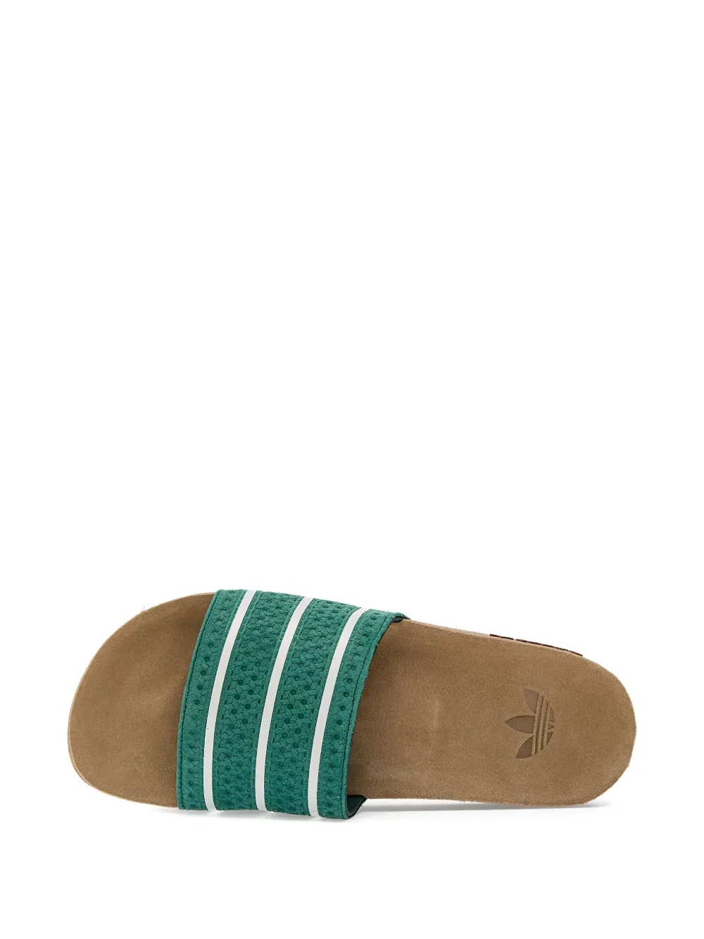 Шлепанцы Adilette Adidas, зеленый — фото 4