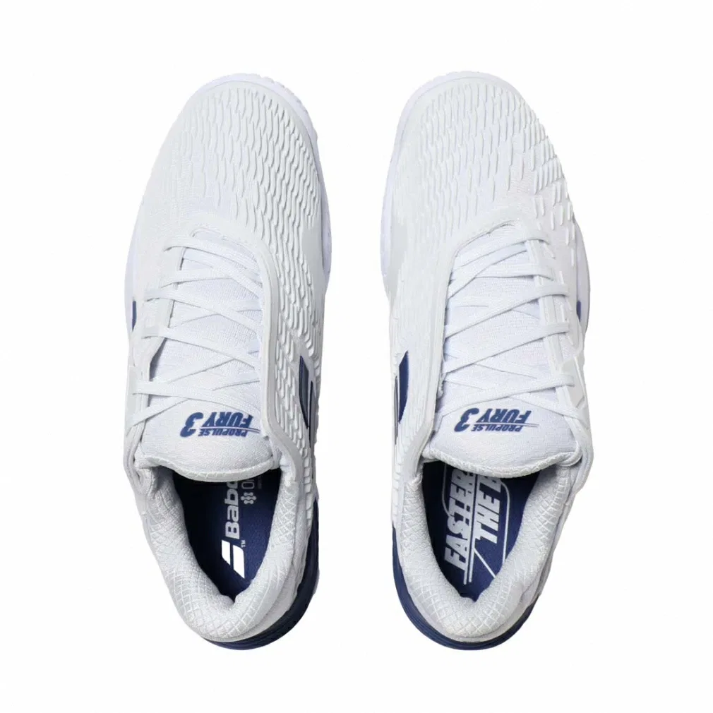 Мужские теннисные кроссовки «Propulse Fury 3 AC» от Babolat, White X Blue — фото 4