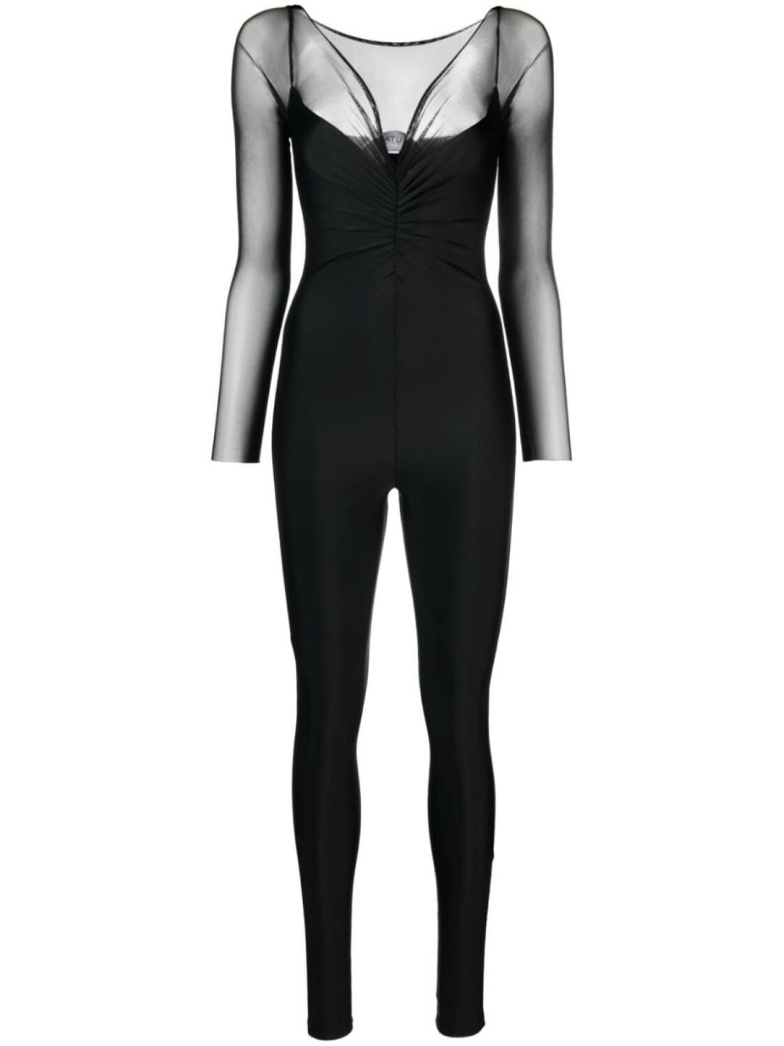 

Atu Body Couture облегающий комбинезон с V-образным вырезом, черный