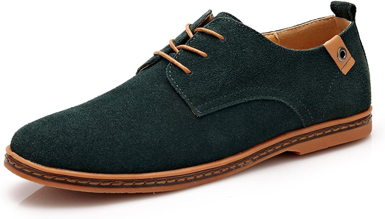 

Мужские замшевые туфли с круглым носком на шнуровке, ортопедические кожаные туфли, модная толстая подошва, удобные дышащие туфли с мягкой подошвой для ходьбы, деловые туфли Cubicbee, зеленый