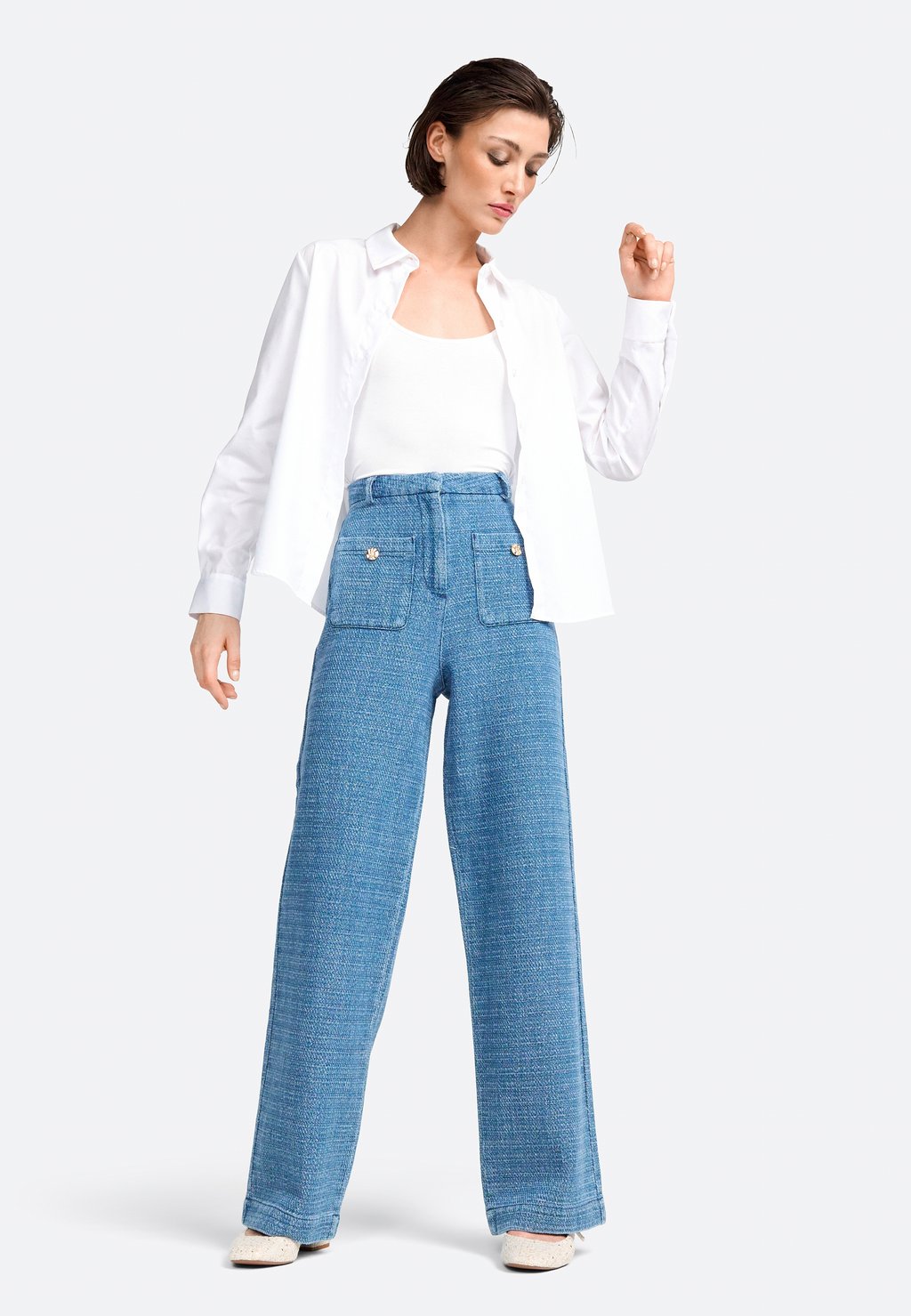 

Брюки WIDE-LEG FIT Rich & Royal, синий деним