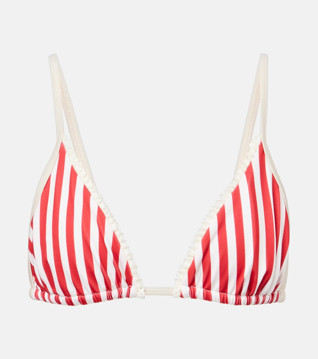 

Треугольный бикини-топ в полоску Bananhot, Red Cream Stripe