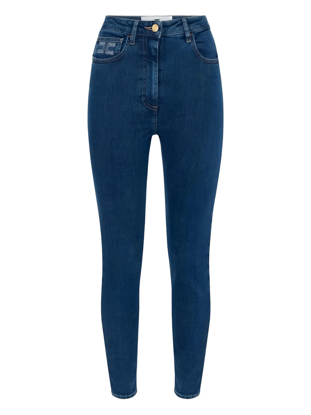 

Джинсы с пуговицей с логотипом Elisabetta Franchi, синий