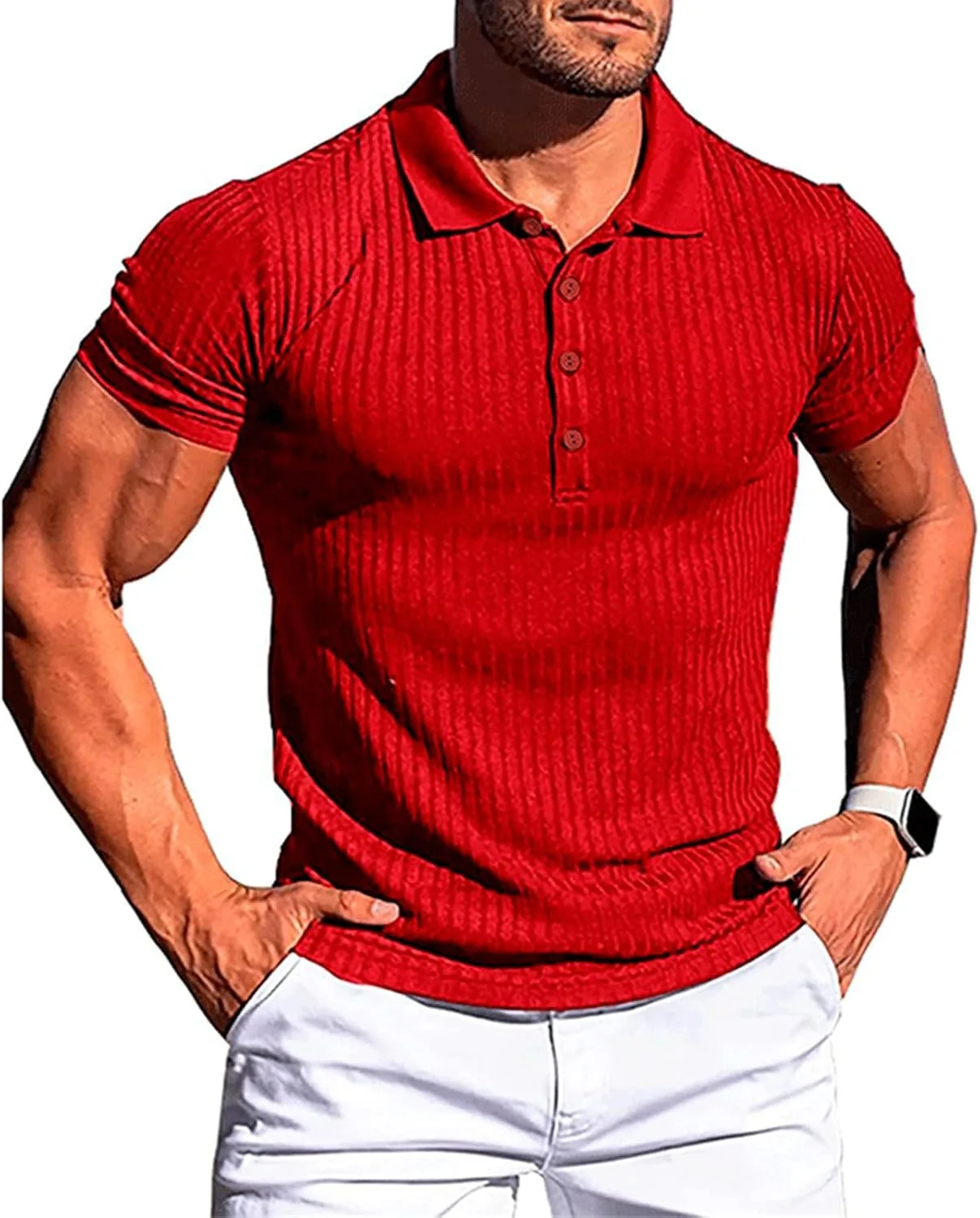 

Мужская футболка-поло с коротким рукавом Slim Fit Thatrich