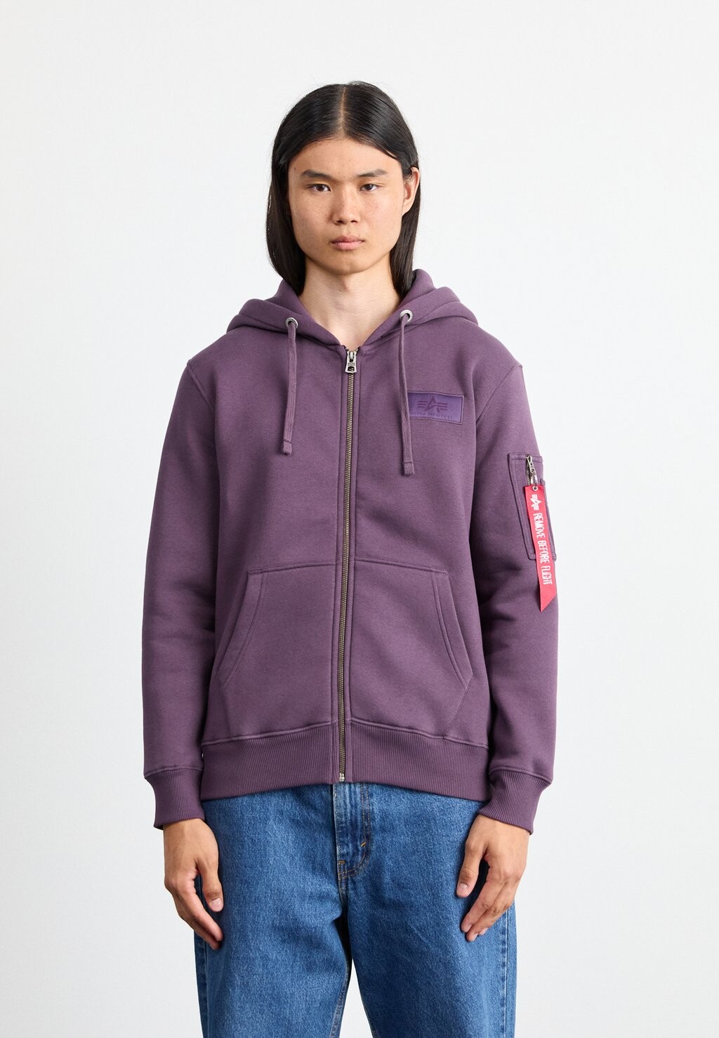 

Свитер на молнии Zip Hoody Alpha Industries, сливовый