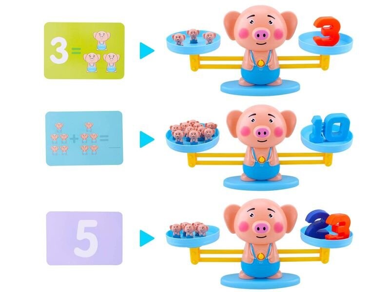 

Свиньи весы, игра «Учимся считать», детская клетка PakaNiemowlaka