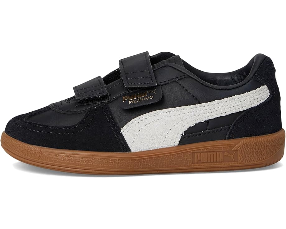 Кроссовки PUMA Kids Palermo Hook and Loop, цвет Puma Black/Feather Gray/Gum — фото 4