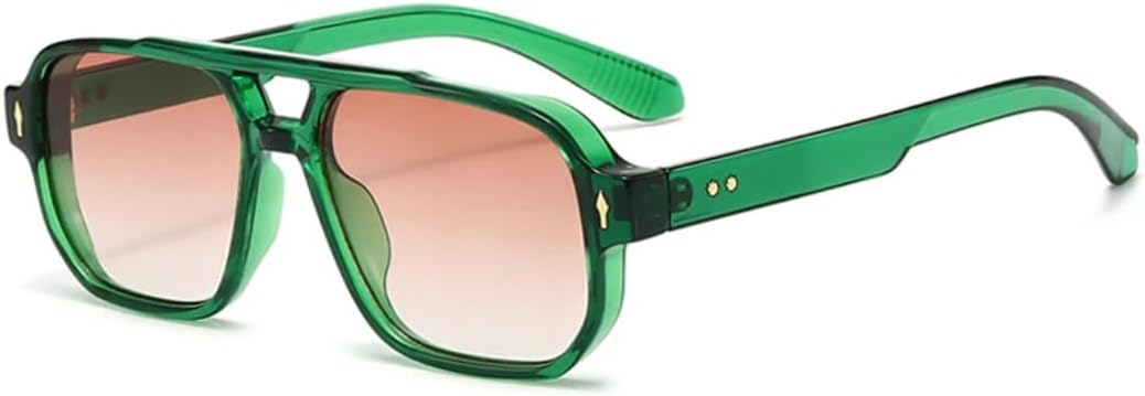 

Солнцезащитные очки для мужчин и женщин - защита UV400 - двойные перемычки, прозрачные линзы с градиентом Ocean, для занятий спортом на открытом воздухе и вождения DSVIGF, Green Tea Gradient