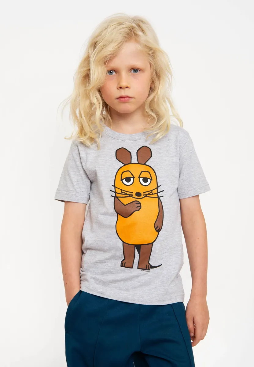 Logoshirt Футболка "Sendung mit der Maus - Maus", с классным принтом, цвет Grau-Meliert — фото 2