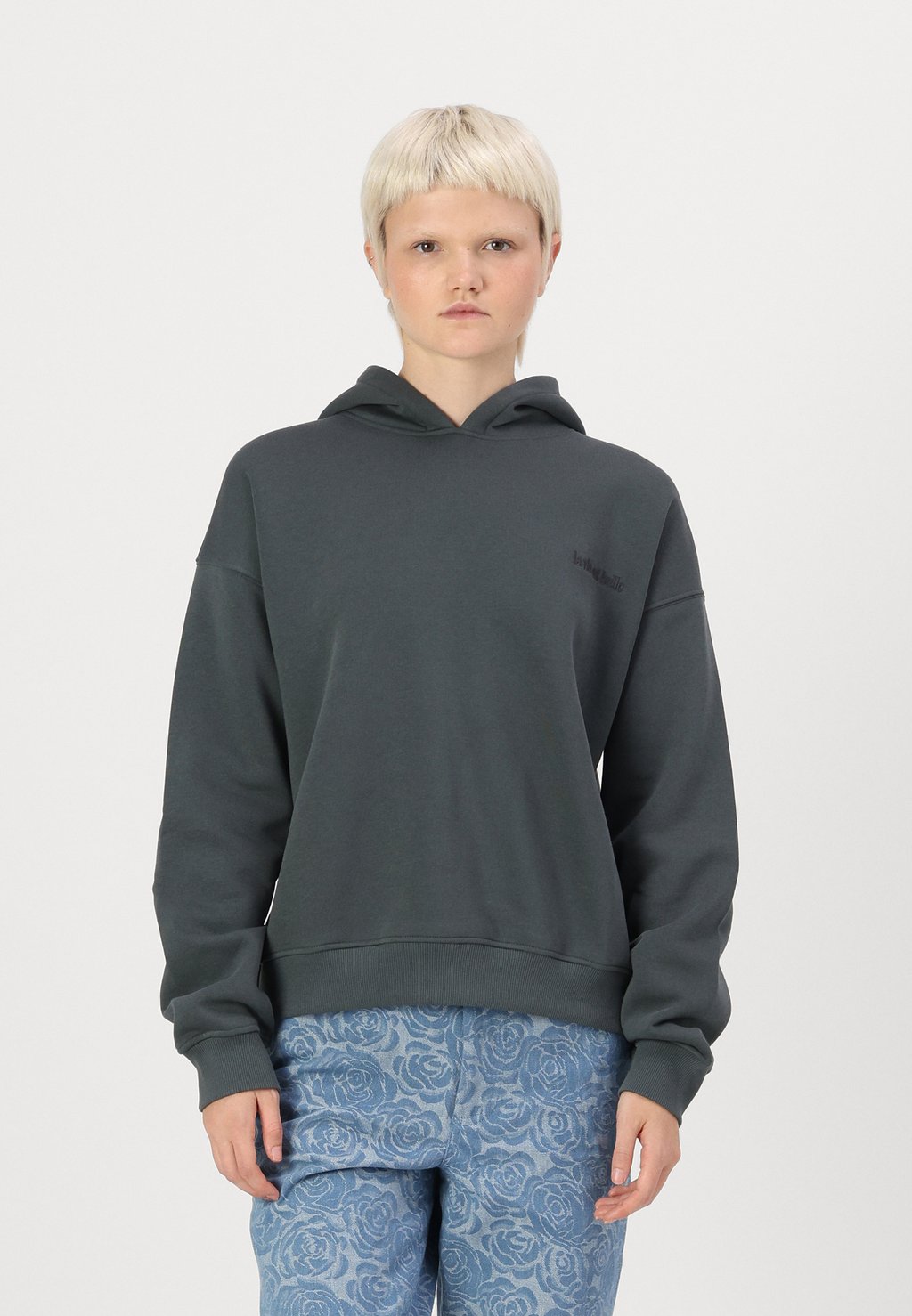 

Толстовка PRINTED HOODIE Gina Tricot, темно-серый