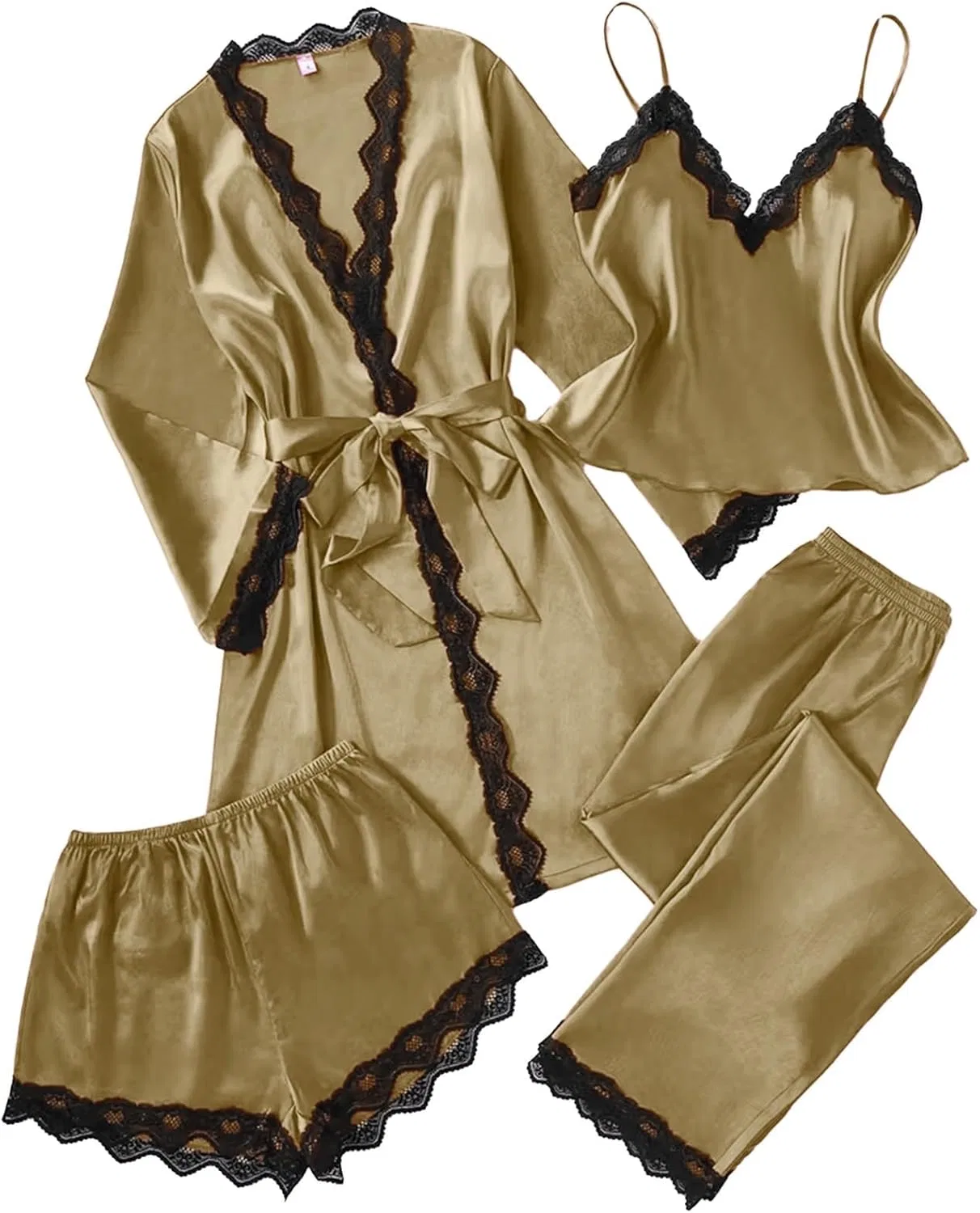 Комплект пижамы из сатина, Khaki