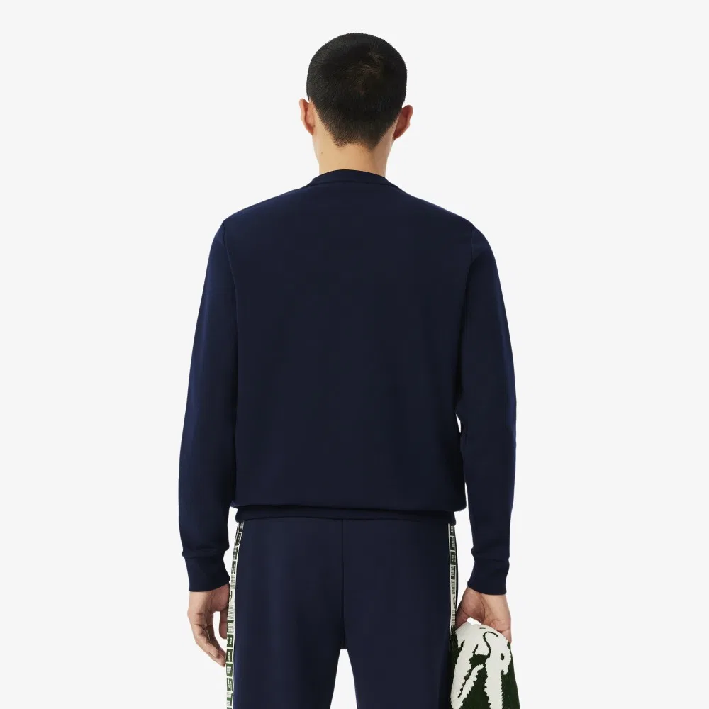 Мужской теннисный свитшот с надписью Lacoste тёмно-синий от Lacoste — фото 3