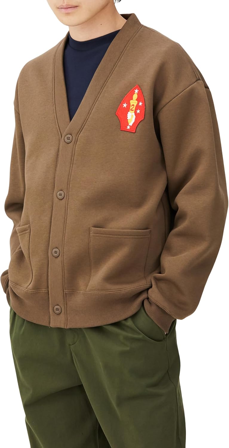 

Кардиган F Style F-SD021213, толстовка с нашивкой в виде герба армии США, темно-коричневый, размер M F-Style