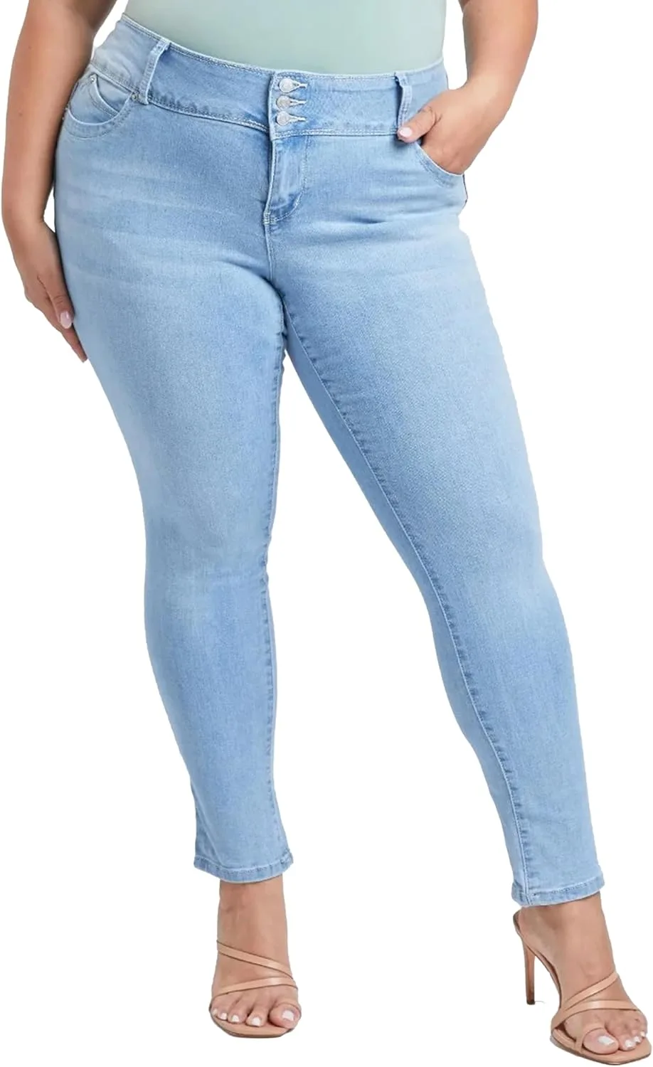 

YMI Women's Plus 3 Wannabettabutt Mid-Rise Skinny