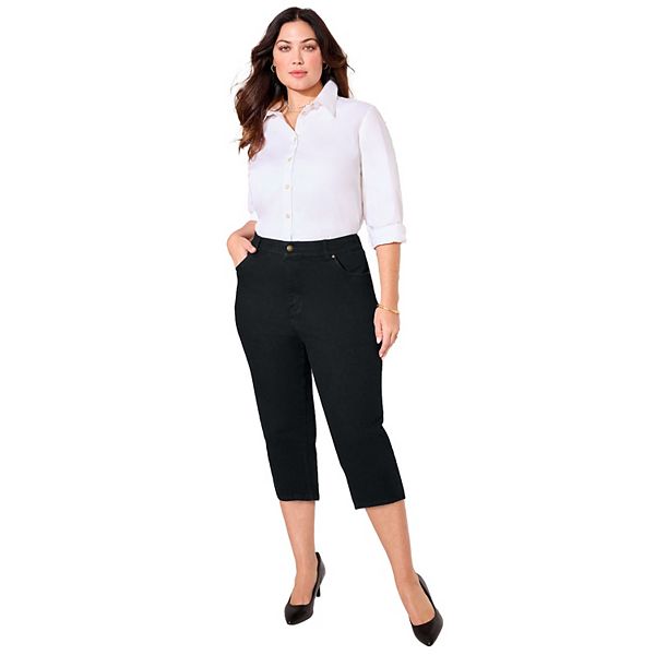 

Женские джинсы-капри plus size Right Fit Curvy Catherines, Black