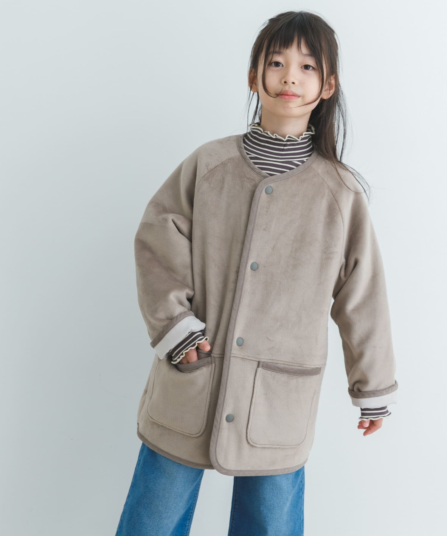 Двусторонняя флисовая куртка (детская) URBAN RESEARCH DOORS, GRG×GRY — фото 2