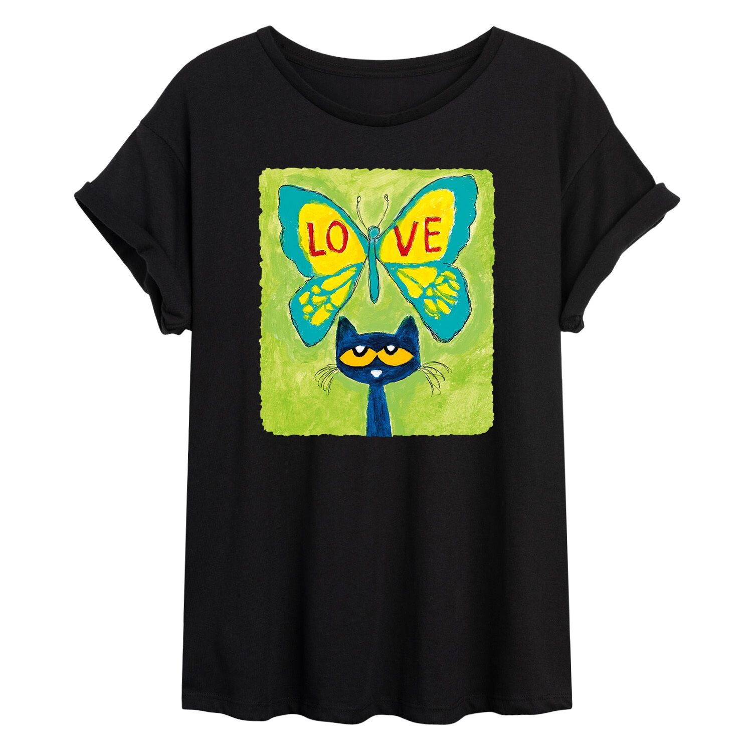 

Футболка большого размера с рисунком Pete The Cat Love Butterfly для юниоров Licensed Character