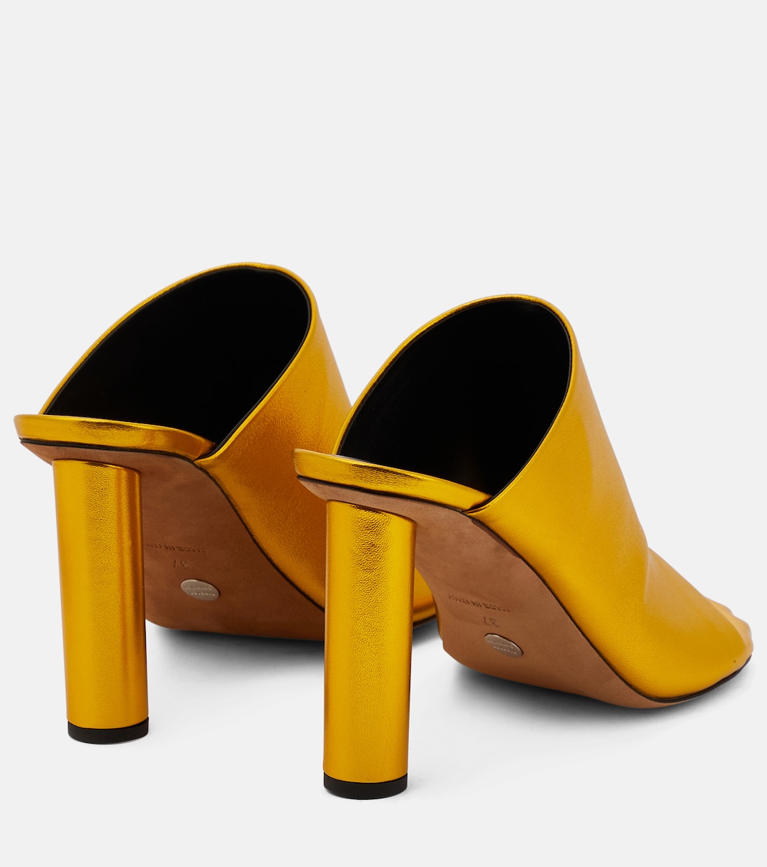 Мюли из металлизированной кожи Proenza Schouler, золотой — фото 3