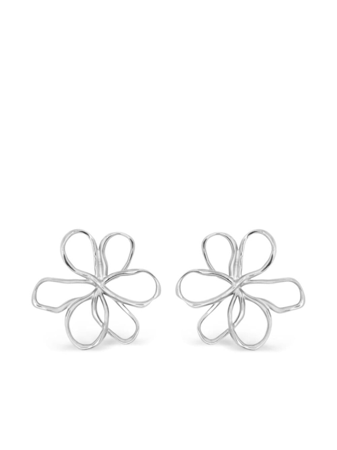 

Серьги-цветы с резьбой Oscar de la Renta, серебряный