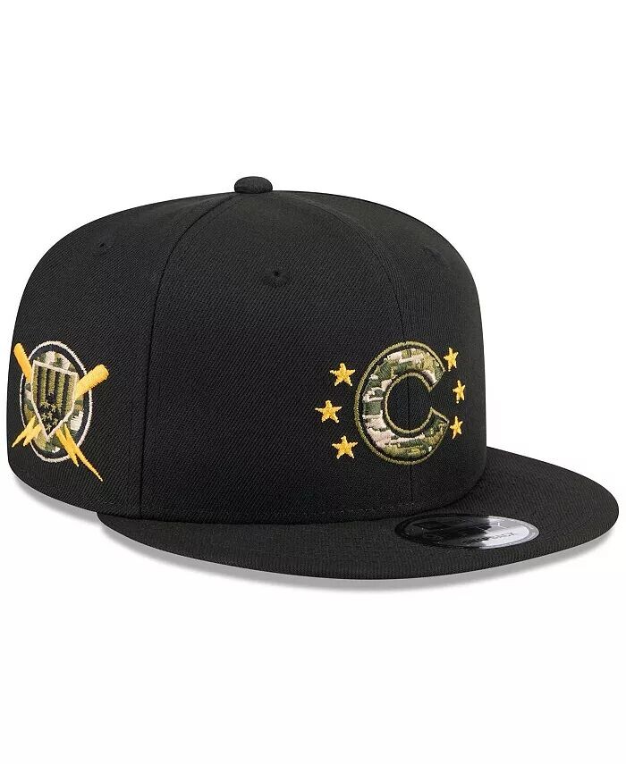 

Мужская черная кепка Snapback Chicago Cubs 9FIFTY ко Дню вооруженных сил 2024 New Era, черный
