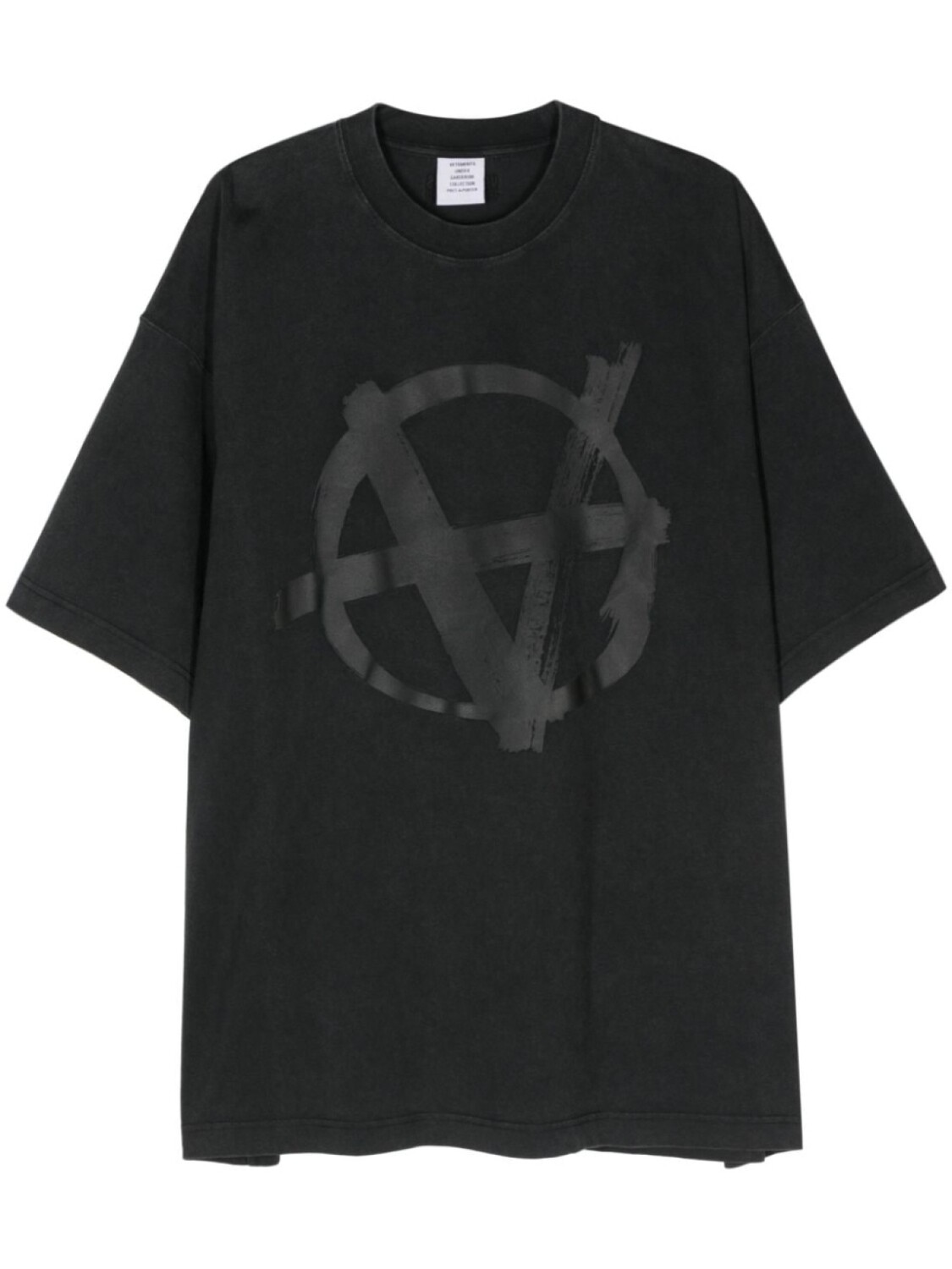 

VETEMENTS футболка с графичным принтом, серый