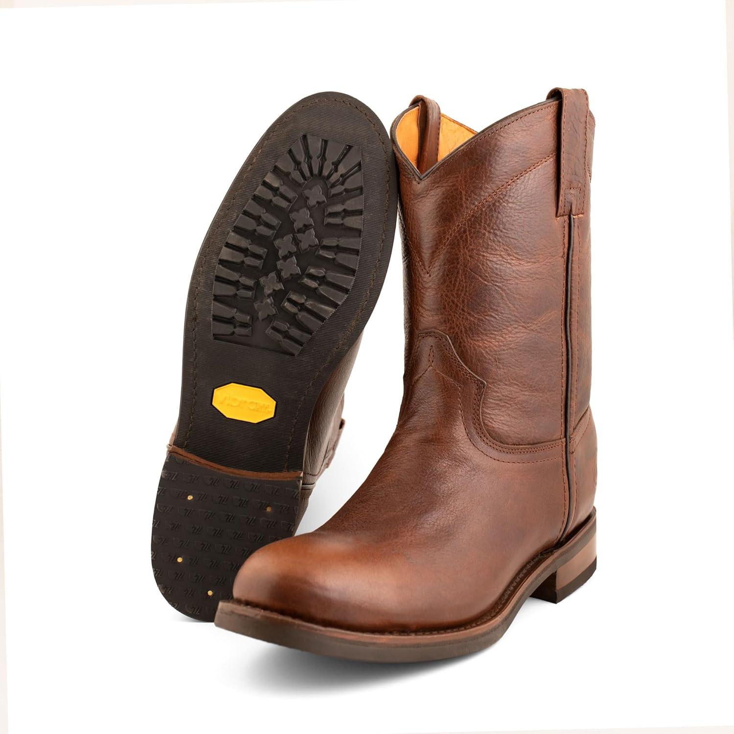 Мужские кожаные сапоги Roper с подошвой Vibram, маслоустойчивые, модель 1000 7L Siete Leguas, Paddock Whiskey — фото 4