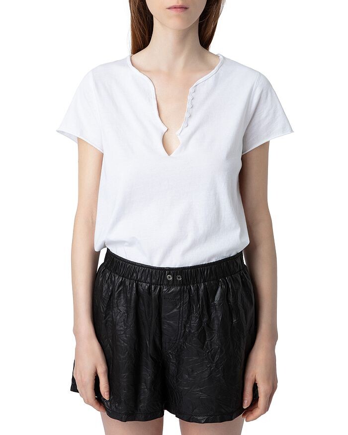 

Футболка Zadig & Voltaire с бриллиантами Henley, белый