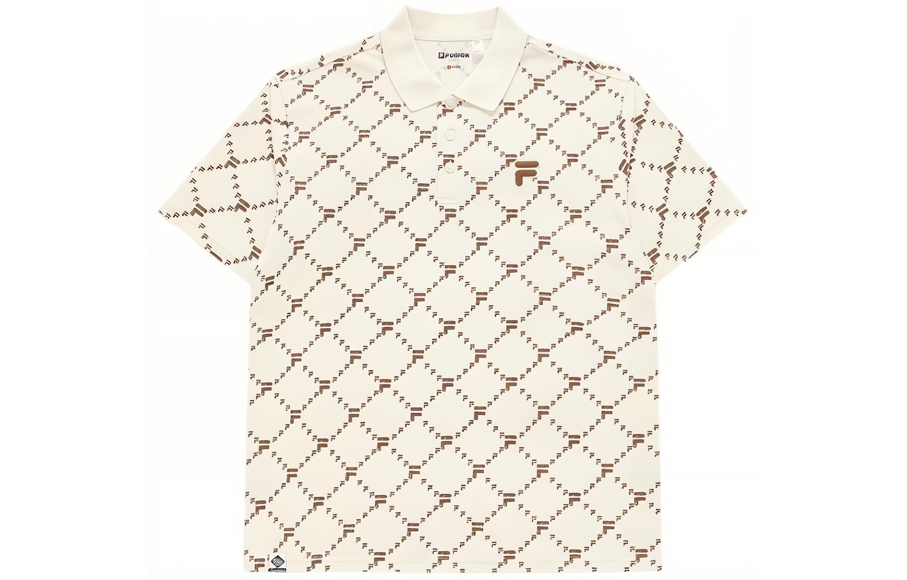 

Футболка поло FOB Lifestyle мужская винтажная белая имитация FILA FUSION