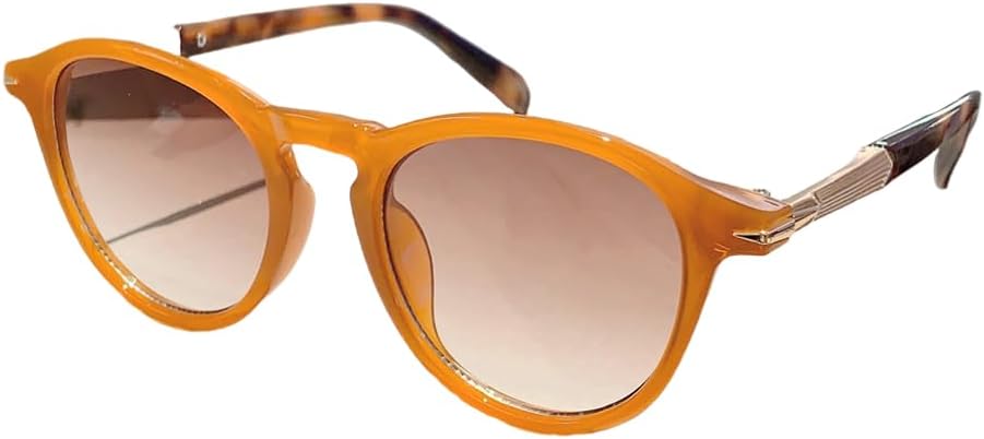 

Винтажные круглые солнцезащитные очки для мужчин, роскошные, с градиентным переходом, модные, с защитой от УФ-излучения UV400, для женщин TOIPASTN, Orange-gradient Tea