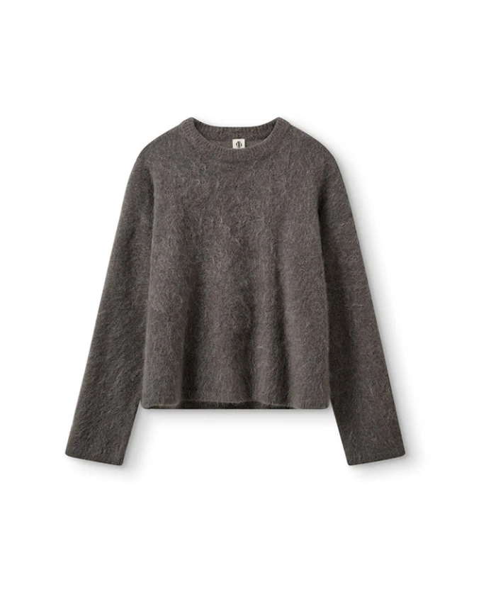 

Пуловер из серого меланжевого мохера The Garment, серый