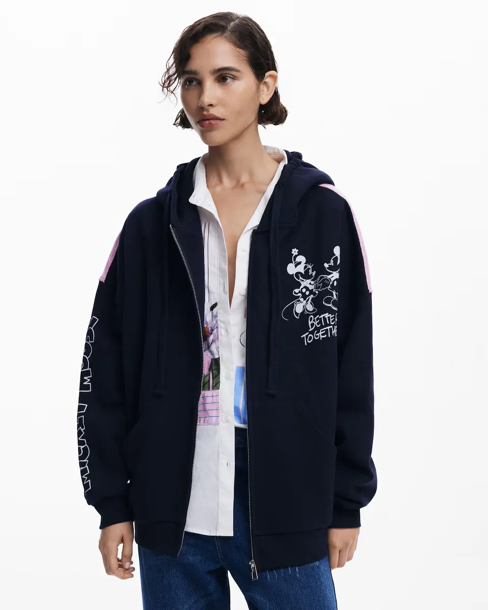 

Женская толстовка с капюшоном Mickey Mouse Desigual, синий