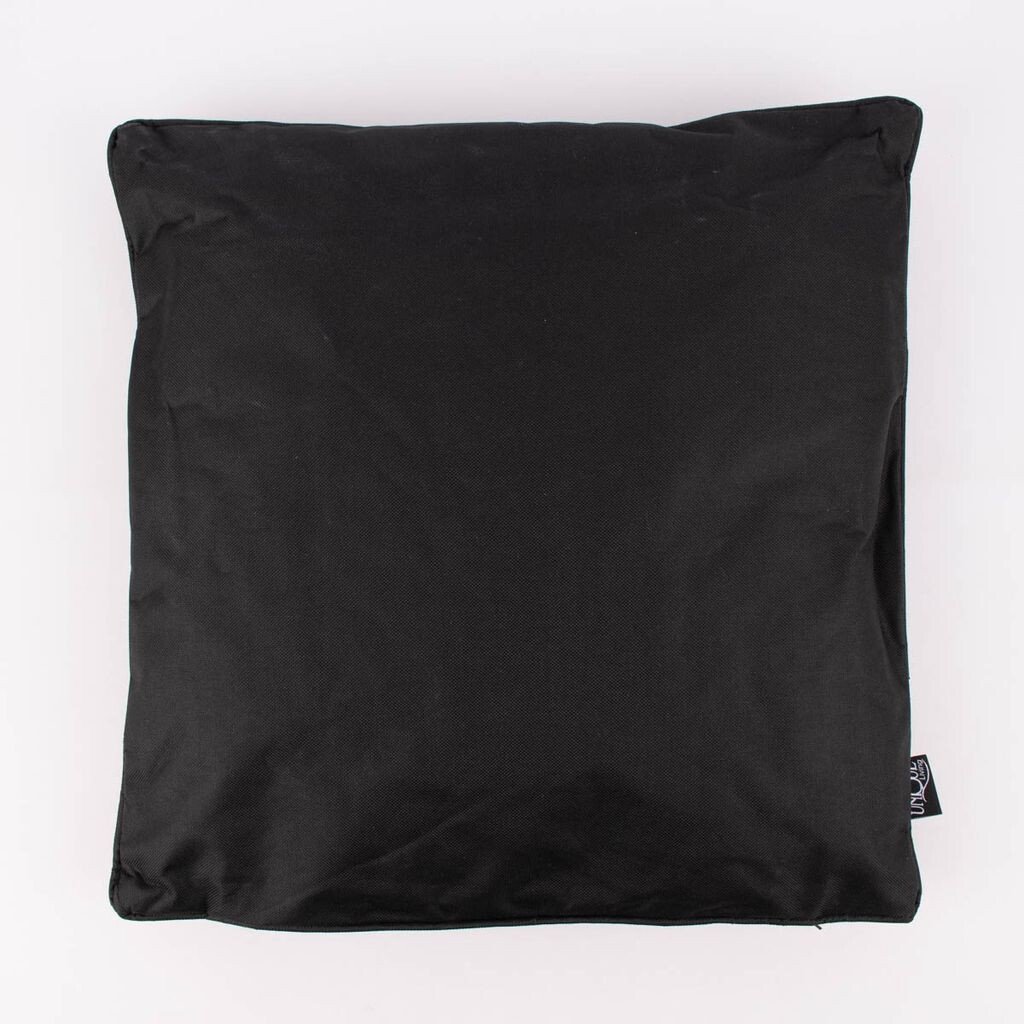 

Уличная подушка с окантовкой, однотонная черная, 45x45см Lemetex